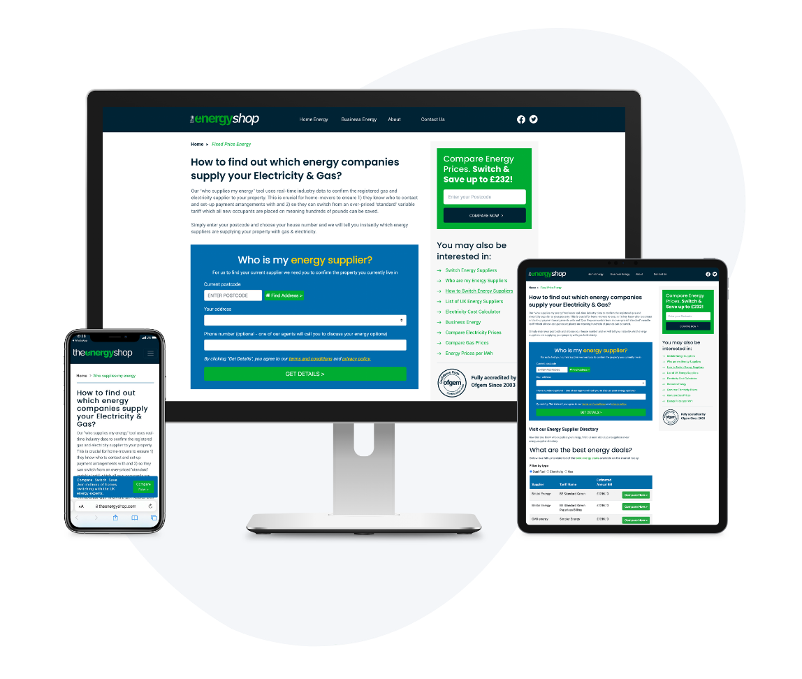 Compare energy suppliers and their tariff