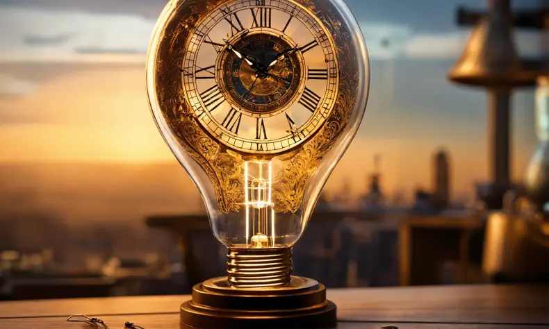lighbulb as a clock